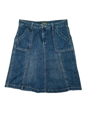 Eddie Bauer Women’s 6 Blue Denim A-Line Skirt